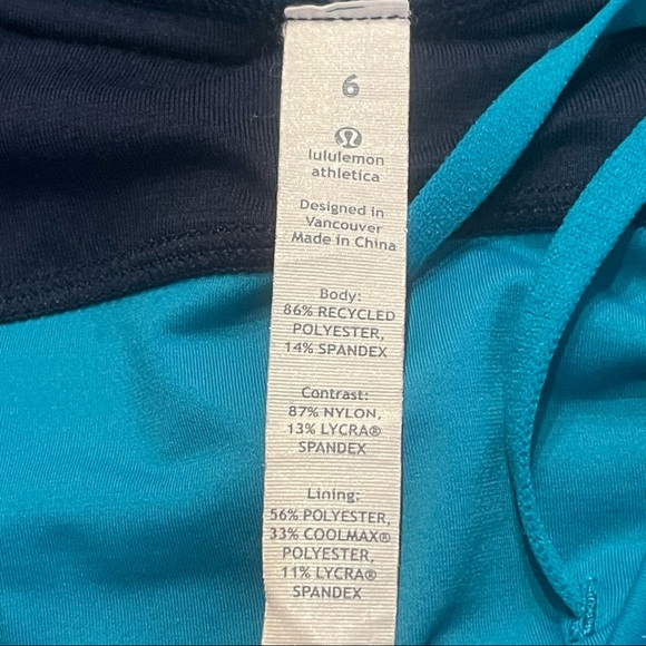 LULULEMON Blue Athletic Running Shorts Brief Lined Size 6 - Picture 8 of 12